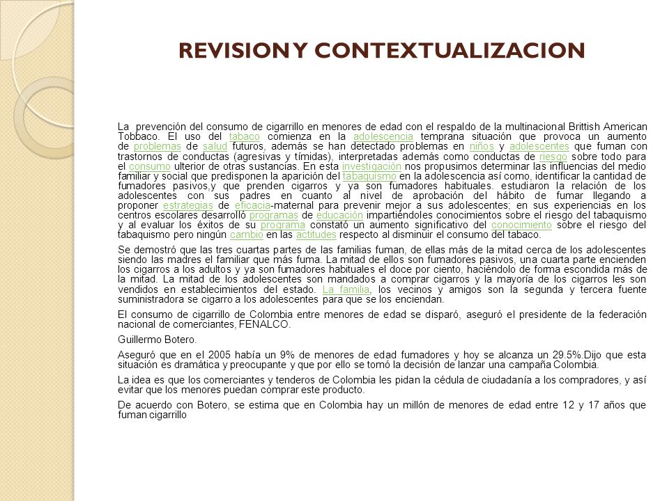 Las codificaciones del fumar en achinske